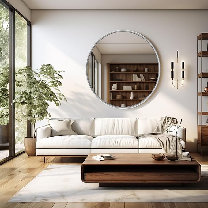 30 Inch Round Bathroom Mirror - Image 8