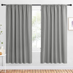 NICETOWN 2 Panels Blackout Curtains, Rod Pocket Window Curtains Room Darkning by NICETOWN