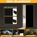 AJAZZ 100% Blackout Accordion Doors Interior Magnetic Door Curtain Folding - Image 3