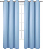 LEMOMO Sky Blue Thermal Blackout Curtains/42 x 95 Inch/Set of 2 Panels Room - Image 2
