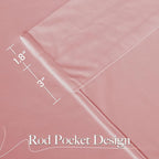 NICETOWN Pink Velvet Curtains 96 inch Length, Blush Pink Room Darkening Thermal - Image 2