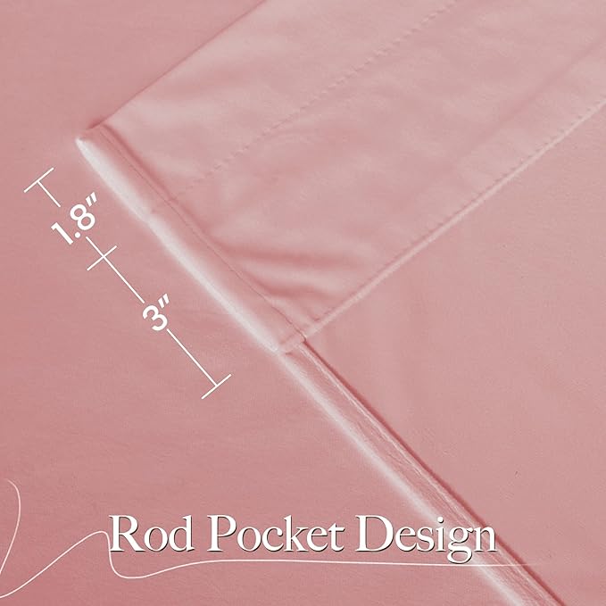 NICETOWN Pink Velvet Curtains 84 inch Long 2 Panels - Image 2