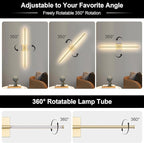 Battery Operated Wall Sconce, 3000K-6000K Dimmable Gold Wall Lights - Image 4