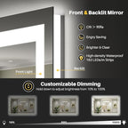 Briivue 84x32 Inch LED Bathroom Mirror - Image 3