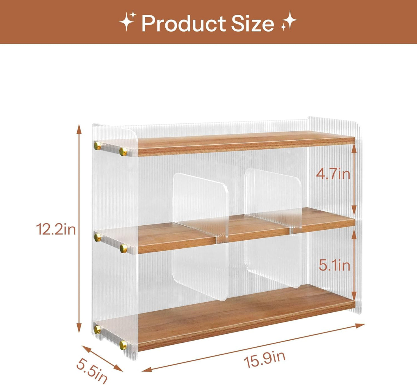 Coffee Mug Holder Wooden Cup Station Organizer 3-Tier Cup Holder for Coffee Bar Mug Display Rack for Countertop Mug Holder Shelf for Home Kitchen Nut Brown