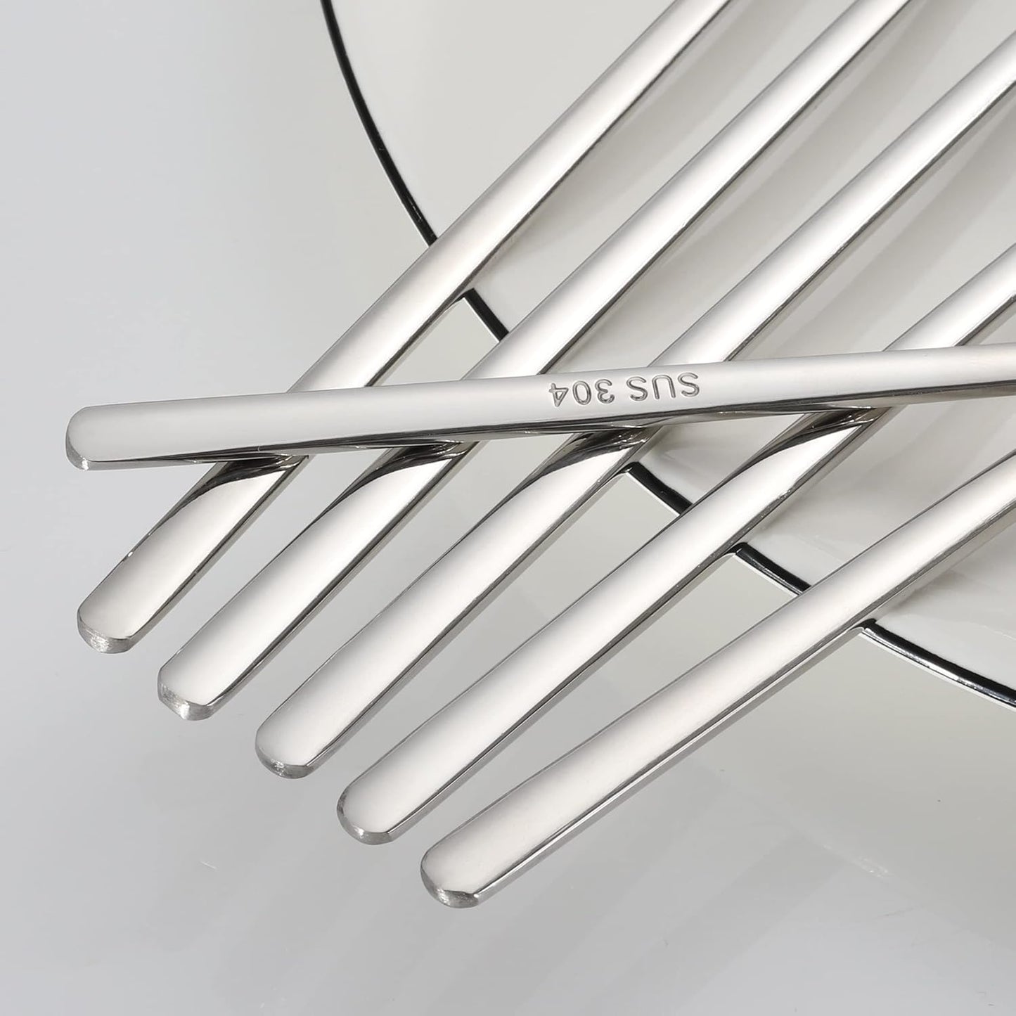 Stainless Steel Cocktail Stir Sticks with Long Handle of 6 Pieces for Coffee & Tea Drinks
