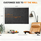 Cork Board Tiles for Wall with Push Pins, Removable 36" x 24" Slat Bulletin - Image 2