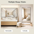 Koonmi Black Mirrors for Wall, 30x48 Inch Bathroom Mirror, Rectangular Wall - Image 6