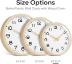 AKCISOT Wall Clock, Boho Kitchen 10 Inch Wall Clocks Battery Operated Non - Image 3