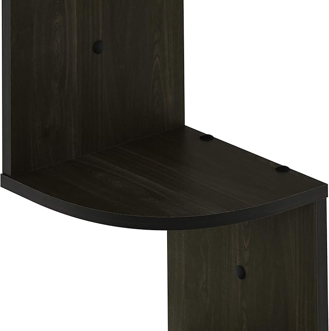 Furinno Rossi Wall Mount Floating Corner Shelf, 3-Tier Radial Set of 2 - Image 9