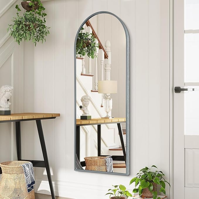 Arch Full Length Wall Mirror, Metal Aluminum Frame Modern Simple Home Decor - Image 4