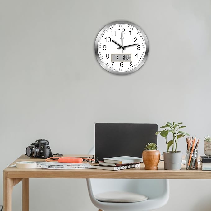 HITO 14 Inch Silent Wall Clock Battery Operated - Image 6