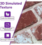 3D Faux Brick Wall Panels Peel and Stick, Small Brick-Look Textured Wall Sticker - Image 4