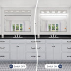 SineRise LED Modern Bathroom Vanity Light Fixtures, Brushed Nickel Modern - Image 6