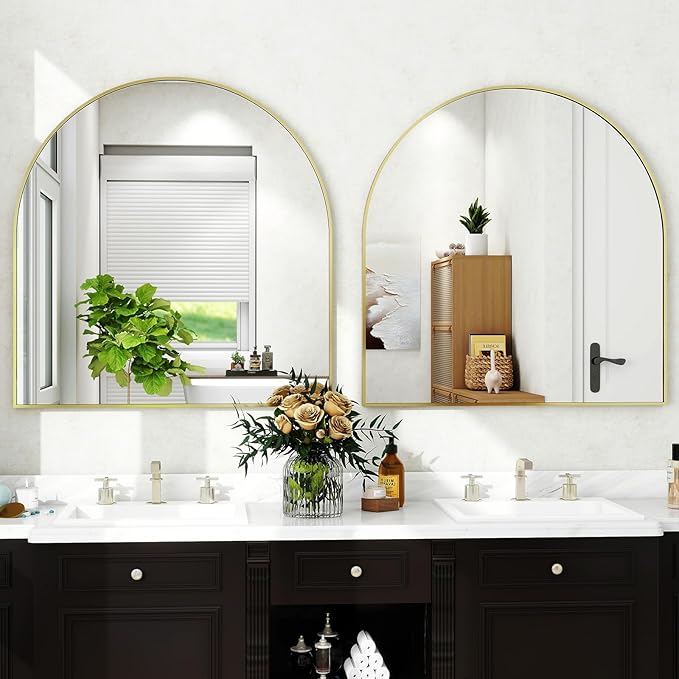 XRAMFY 31"x32" Arched Wall Mirror - Image 9