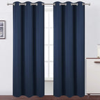 LEMOMO Navy Blue Thermal Blackout Curtains/42 x 95 Inch/Set of 2 Panels Room by Lemomo
