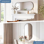 DUMOS 24" x 48" Oval Bathroom Mirror, Tempered Glass, Morden Vanity Mirror - Image 6