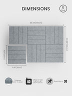Bumusty Large Cork Board Alternative-36 x 24" Felt Bulletin Board Tiles - Image 2