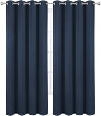 LEMOMO Navy Blue Thermal Blackout Curtains/52 x 95 Inch/Set of 2 Panels Room - Image 2