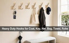 TOFIIGREM Gold Coat Hooks, Towel Robe Hooks Bathroom Entryway Mudroom Pool Hooks - Image 7