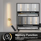 Battery Operated Modern Wall Sconces, Dimmable Wireless Wall Light Set of Two - Image 5