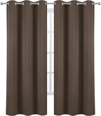LEMOMO Chocolate Thermal Blackout Curtains/42 x 84 Inch/Set of 2 Panels Room - Image 2
