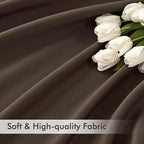 MIULEE Chocolate Brown Back Tab Blackout Curtains 72 Inches Long 2 Panels Set - Image 6