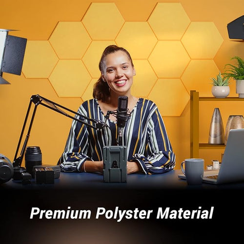 12 Pack Hexagon Acoustic Panels, TONOR 12"x 10"x 04" High Density Sound Proof - Image 2