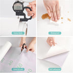 FUKU MON Cream White Grasscloth Wallpaper Peel and Stick 24" x 394" Thickened - Image 4