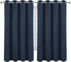 LEMOMO Blackout Curtains 52 x 63 inch/Navy Blue Curtains Set of 2 - Image 2