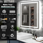 36x32 Inch LED Bathroom Mirror - Image 2