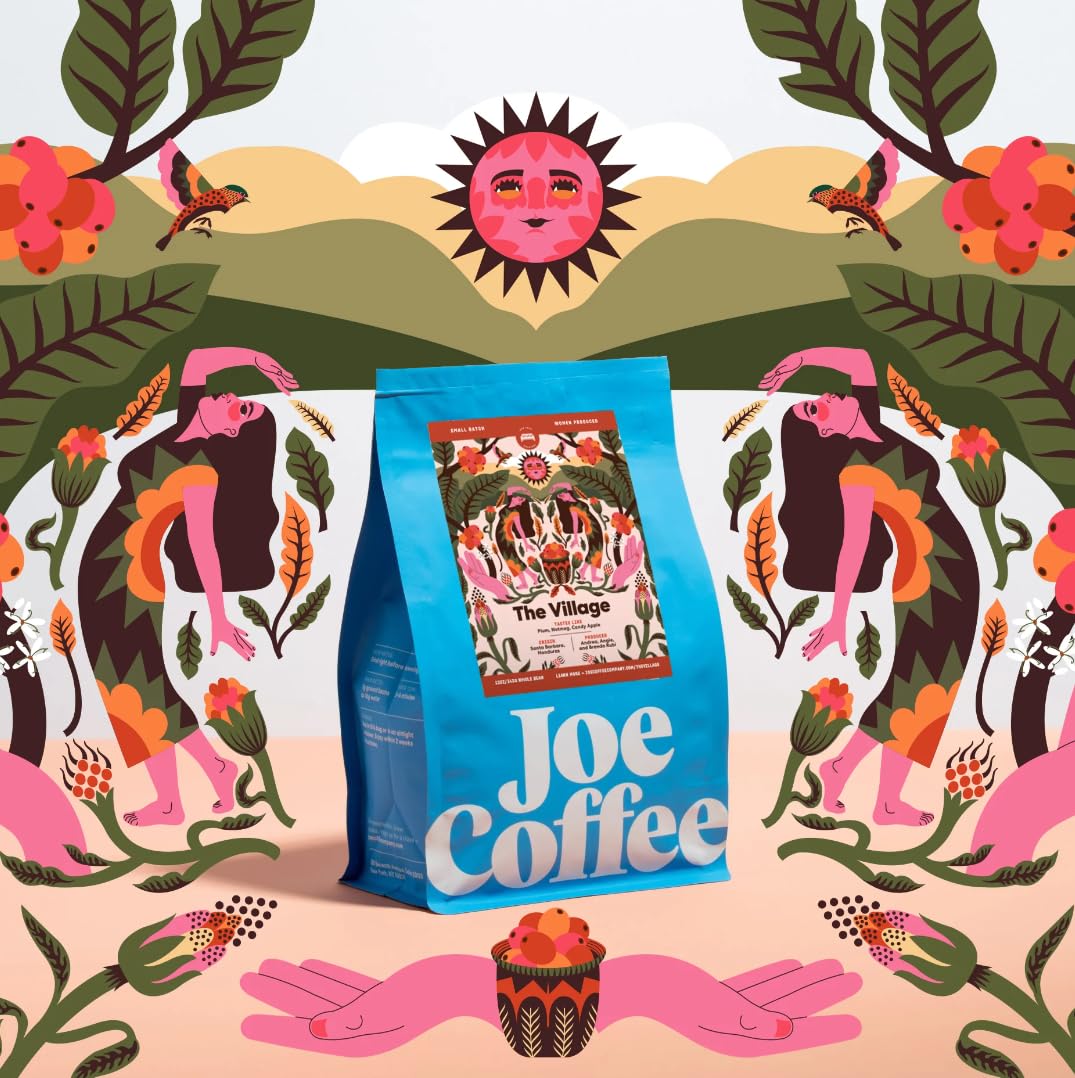 Joe Coffee Company - The Village Whole Bean Specialty Coffee, 12 oz Bag | Women-Produced, NYC Roaster, Rainforest Alliance Certified, Kosher, Climate-Friendly
