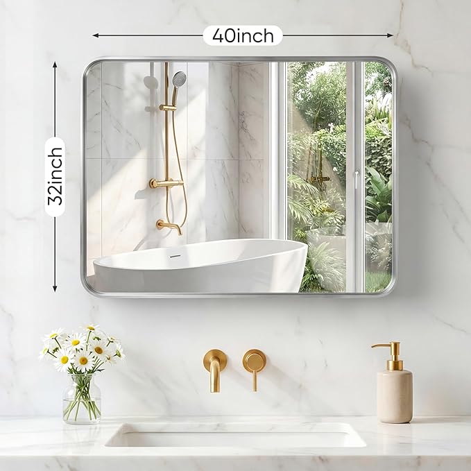 NEWBULIG 32X40 Inch Bathroom Mirror - Image 2