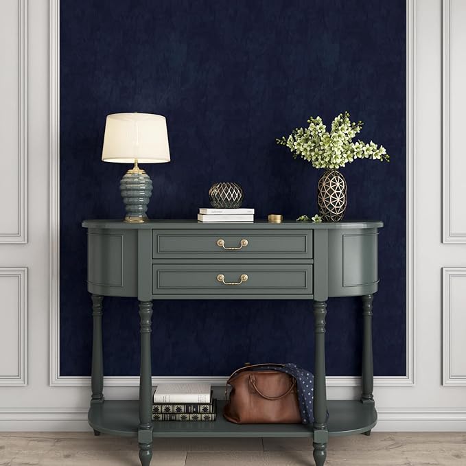 YENHOME Self Adhesive Blue Felt Fabric Wallpaper Peel and Stick 17.7"X118" Blue - Image 5