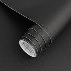 17"x120" Black Wallpaper Peel and Stick Contact Paper, Matte Black Wallpapers by ArthomeWALLDECOR