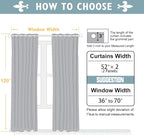 ChrisDowa Blackout Curtains 120 Inches Long 2 Panels Set - Image 5