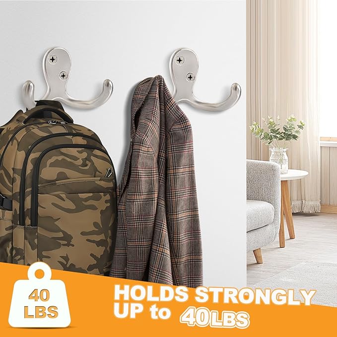 CBWLWJ 20 Pack Coat Hooks Wall Hooks - Image 3