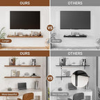 Heimlove Floating Shelves for Wall 48 Inches Long, 9.3" Deep Walnut Floating - Image 4
