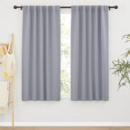 RYB HOME Bedroom Curtains, Room Darkening Thermal Insulated Curtain Back Tab by RYBHOME