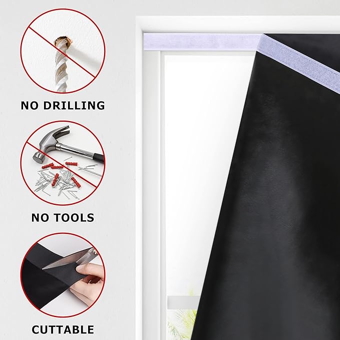 LazBlinds 100% Blackout Cordless Thermal Insulated UV Protection Privacy Curtain - Image 3