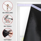 LazBlinds 100% Blackout Door Curtain, No Tools No Drill Cordless Blinds - Image 3