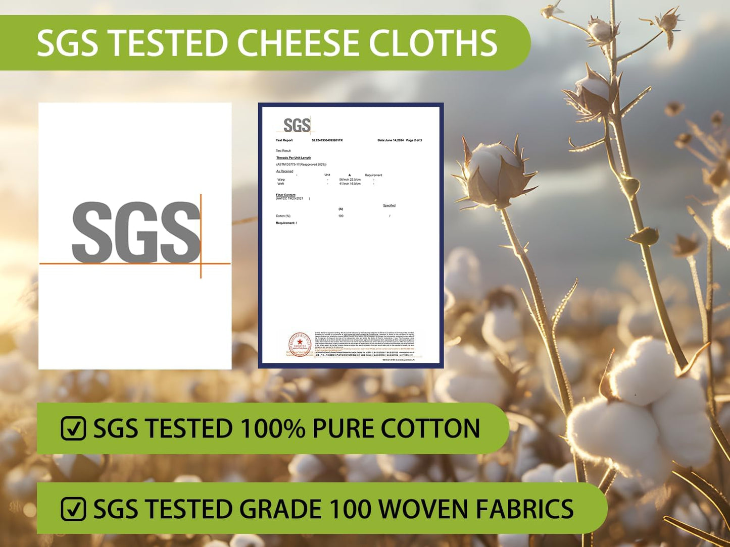 Olicity Cheese Cloths, 2PCS, Double-Layer, 20x20Inch, Reusable Grade 90 Cheese Cloth Bag for Straining, Hemmed Unbleached Cotton Precut Fine Mesh Muslin Cheesecloth for Juicing, Butter, Canning