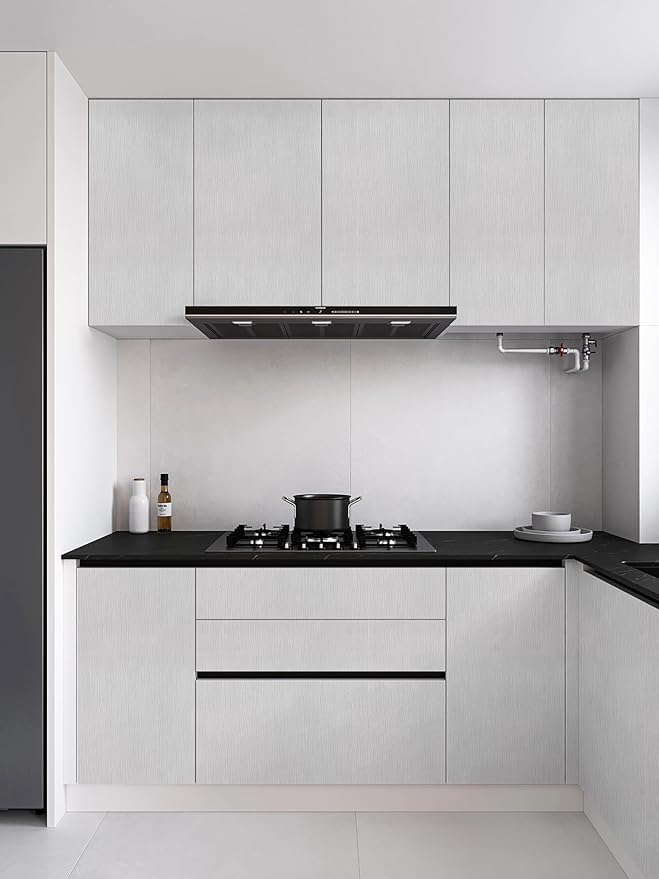 Heroad Peel and Stick Wallpaper Wood Contact Paper Wood Wallpaper Light Grey - Image 7