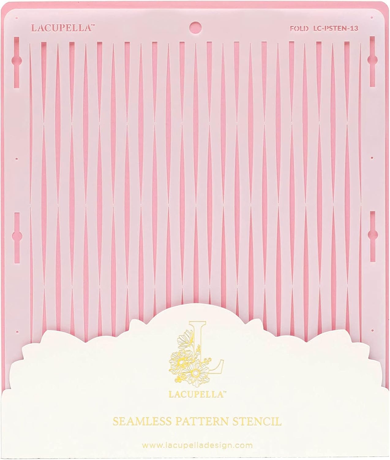 Cake Baking Stencil - Seamless Delicate Pattern for Decorating Tall Double Barrel Cake to Use with Buttercream, Royal Icing, Ganache, Paint, Airbrush (FOLD)