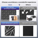 8 Pack 2-Layer Soundproof Wall Panels, 1.2lb/ft* High Density, Thicker 0.43 in - Image 3