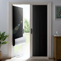 37" W x 84" L 100% Portable Blackout Curtains, Total Darkness No-Drill Black by ZELMINE