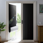 46" W x 72" L 100% Portable Blackout Curtains, Total Darkness No-Drill Black by ZELMINE
