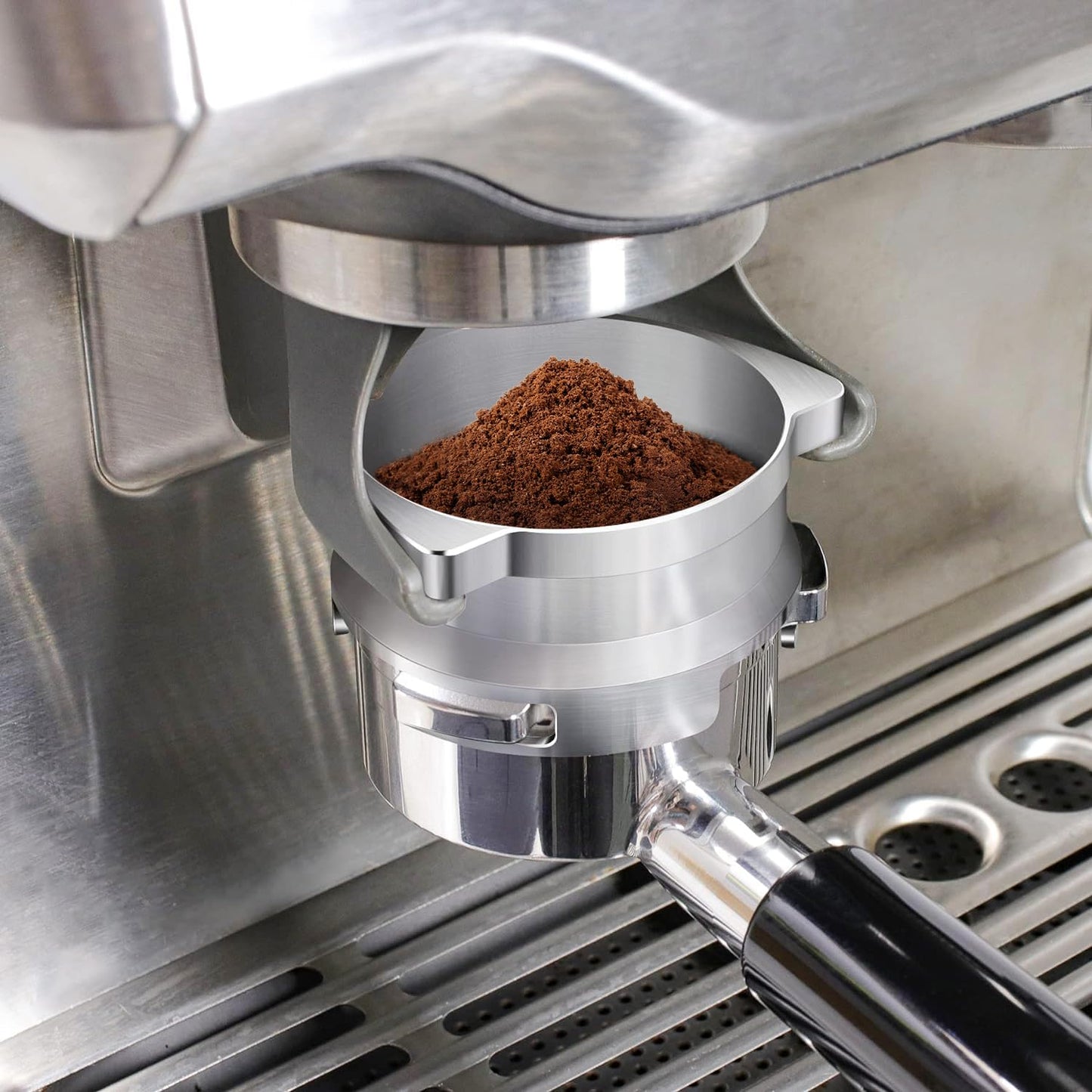 54mm Espresso Dosing Funnel,Hands-Free Espresso Funnel with Grinder Trigger for Breville Barista Portafilters