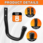 Heavy Duty Wall Garage Hooks, Steel Anti-Slip Utility Hooks Storage - Image 4