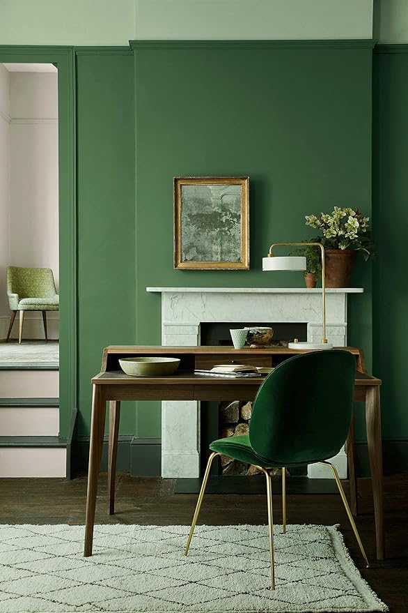 Safiyya 118"x17.7" Olive Green Peel and Stick Wallpaper Solid Color Dark Green - Image 3